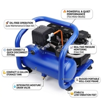 Compresseur d'air à piston oscillant haute pression 21V, capacité 3L, refroidi, silencieux, souffleur de poussière, micro-compresseur d'air portable