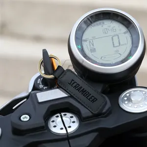Porte-clés en cuir de vache pour moto Honda, Yamaha, Suzuki, <span class=keywords><strong>Harley</strong></span>, Triumph, Ducati <span class=keywords><strong>Scrambler</strong></span> 800 1200 - Product Image 3