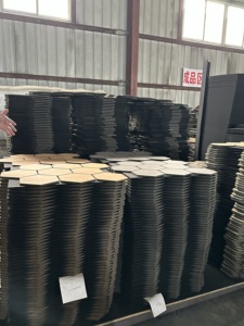 Studio MDF đường cong gỗ âm thanh chống Bạc gương PVC Pet Polyester cảm thấy hình lục giác Acoustic tấm Tường - Product Image 4