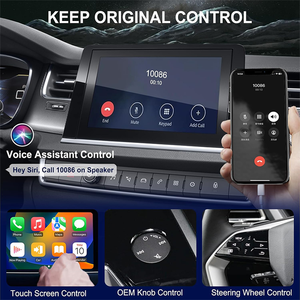 Nuevo coche multifunción técnico Android10 Carplay AI Box adaptador Universal Auto electrónica navegación GPS Plug And Play - Product Image 6