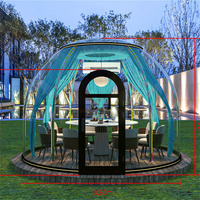 Tentes d'exposition modernes en polycarbonate et aluminium imperméables pour l'extérieur, dômes igloo pour le glamping