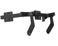 Support de moniteur simple, triple ou quadruple en aluminium intégré pour cockpit de simulation de course, support TV universel, support de moniteur multi-écrans