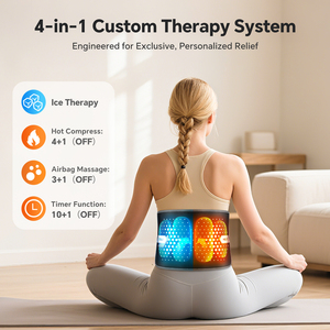Cordless Cold and Hot Compression <strong>Back</strong> Pain Relief Massage Belt Air Pressure Lumbar Support Heated Airbag Waist <strong>Massager</strong> - Product Image 2