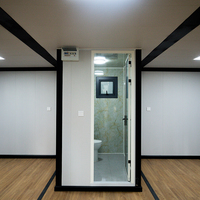 Maison conteneur préfabriquée moderne CGCH clé en main, ignifuge, à double étage, extensible, avec salle de bain, pour la Russie