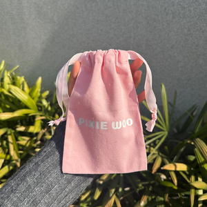 <b>Personalised</b> 100% Organic Cotton Drawstring Packing Pouch Eco-friendly Cotton Dust Bag with <b>Ribbon</b> - Product Image 5