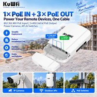 KuWFi 5.8GHz 900Mbps PTP Longue Portée CPE Wifi Backhaul Surveillance Cloud Serveur Pont Sans Fil 48V pour Solution de Chantier de Construction