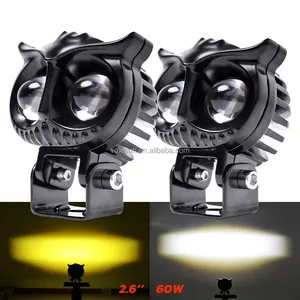 Led Motorcycle Spotlight Two-color Electric Vehicle Motorcycle Spotlight Headlight Modified Led Headlight