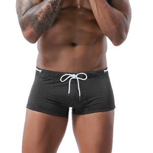 Nouveau short <span class=keywords><strong>de</strong></span> bain pour <span class=keywords><strong>homme</strong></span>, ensemble 2 pièces, <span class=keywords><strong>boxer</strong></span> taille basse en mousseline avec cordon <span class=keywords><strong>de</strong></span> serrage, séchage rapide, pour l'été et la plage, vente en gros - Product Image 5