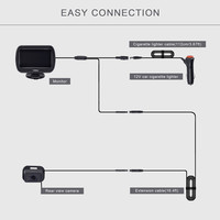 Moniteur de voiture pour bébé Siège auto pour bébé Caméra à grand angle de vue arrière avec vision nocturne pour bébé