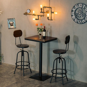 Moderno minimalista creativo Metal hierro arte comercial al aire libre Pequeña barra cuadrada <span class=keywords><strong>pie</strong></span> alto respaldo <span class=keywords><strong>Mesa</strong></span> silla conjunto al aire libre <span class=keywords><strong>Bar</strong></span> - Product Image 4