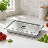 Bac Gastronorme 1/1 GN 65mm en Acier Inoxydable 201, Conteneur Gastronorme peu profond pour Buffet, Insert pour Bain-Marie, Hôtellerie, Restauration