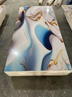 Panneau mural en PVC brillant avec panneau UV résistant au feu et à l'eau style moderne rayures panneau décoratif appartement fa