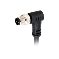 Connecteur mâle IP67 étanche en laiton M8 à 3 broches avec câble de soudure pour bus CAN automobile et caméra de recul