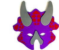 Masque de dinosaure en mousse EVA pour enfants (12 pièces) multicolores, logo personnalisé, pour toutes les fêtes, cosplay créatif et amusant