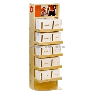 ชั้นวางสินค้าไม้แบบพับได้ทันสมัย 5 ชั้น ปรับแต่งได้ ล้างทำความสะอาดได้ สำหรับผู้ส่งออกสินค้าในห้างสรรพสินค้า - Product Image 2