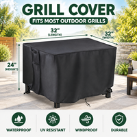 Housse de protection pour foyer extérieur, imperméable, en tissu robuste, anti-UV, coupe-vent, anti-poussière, anti-neige, avec cordon de serrage et sangle de transport