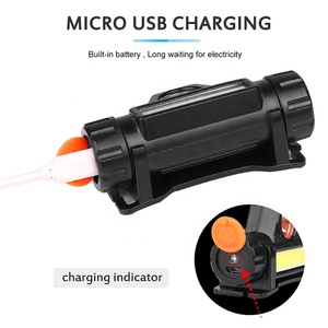 Đèn pha <span class=keywords><strong>Mini</strong></span> Xpe tích hợp pin, đèn <span class=keywords><strong>LED</strong></span> sạc USB, đèn pin COB, đèn pha có thể điều chỉnh độ sáng không cấp độ - Product Image 4