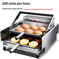 Nouvelle machine à faire des pains à hamburger électrique automatique à fonctionnement simple, capacité de 12 pièces, plaque en aluminium double couche, 220V
