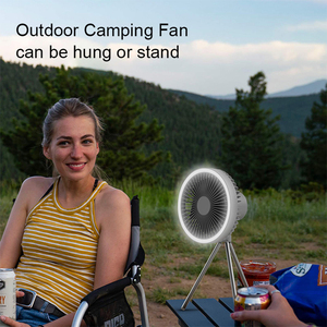 Bán Buôn 10000MAh Có Thể Sạc Lại Cắm Trại Fan Với Tripod <span class=keywords><strong>LED</strong></span> Fan Quạt Trần Với Ngân Hàng Điện Treo Fan Bảng Fan Cho Ngoài Trời - Product Image 3