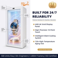 Luliang 32-75 İnç 3D Hologram Kutusu 4K UHD Şeffaf LCD İnteraktif Sanal Sunucu, Lüks Alışveriş Merkezi Sergisi Marka Tanıtım Tabelası için