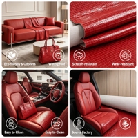 Matériaux en cuir synthétique pour revêtement de chaise en microfibre, cuir froissé 	 Tissu miroir en daim synthétique laserable