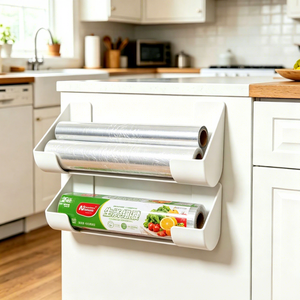 GREENSIDE Paquete de 2 Soportes de Almacenamiento de Plástico en Forma de Corazón, Sin Necesidad de Taladrar, <span class=keywords><strong>para</strong></span> Montar en la <span class=keywords><strong>Pared</strong></span>, <span class=keywords><strong>para</strong></span> Envoltorios de Alimentos, <span class=keywords><strong>Bolsas</strong></span> de Basura, Organizador de Gabinetes de Cocina - Product Image 1