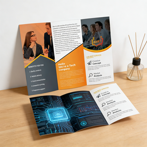 Op maat gedrukte A6 folderboekjes, glanzende kartonnen flyers, A4 A5 brochures, pamfletten, zakelijke reclameflyers, drukwerk service - Product Image 4