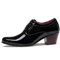 Chaussures En Cuir Verni Hommes Chaussures Hommes Mariage Talons Hauts De Luxe Pour