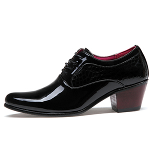 Chaussures En Cuir Verni Hommes Shoes <strong>Men</strong> Wedding <strong>High</strong> <strong>Heels</strong> De Luxe Pour - Product Image 2