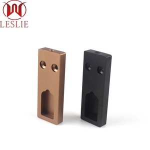 LESLIE Rail de guidage mural pour <span class=keywords><strong>armoire</strong></span>, 18 mm, noir, détachable, double amortisseur, support carré en alliage d'aluminium - Product Image 3