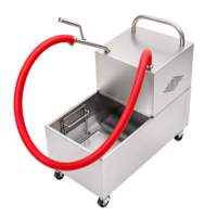 Chariot de filtration d'huile pour friteuse mobile en acier inoxydable, directement de l'usine, pour restaurant de restauration rapide
