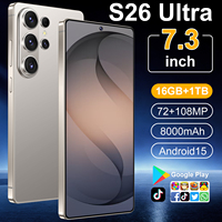 Nuevo Teléfono Inteligente S26 Ultra Android 15 5G CDMA de 7.3 Pulgadas con Pantalla Grande Global de 144Hz y 108MP, Carga Rápida de 65W, Precio de Fábrica 2026