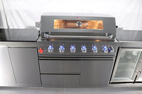 Acier inoxydable 304 #   Barbecue au gaz GPL 4 brûleurs, allumage piézoélectrique, 90000 BTU, portable, montage et nettoyage faciles, certifié CE