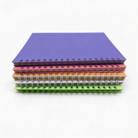 Cuaderno Espiral A5 con Cubierta de PP Mate Sólido, Cuaderno Espiral de Tapa Dura con Páginas Rayadas para Estudiantes