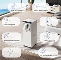 Climatiseur portable Manja OEM ODM à double moteur DC Inverter, avec technologie UVC et flux d'air élargi, pour usage intérieur – Unité de climatisation mobile