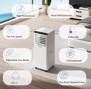 <span class=keywords><strong>Climatiseur</strong></span> portable Manja OEM ODM à double moteur DC Inverter, avec technologie UVC et flux d'air élargi, pour usage intérieur – Unité de climatisation <span class=keywords><strong>mobile</strong></span> - Product Image 5