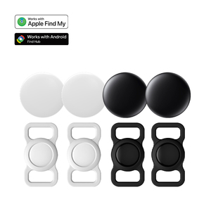 Lot de 4 balises intelligentes RSH pour animaux de compagnie, certifiées MFi et Google, Bluetooth 5.4, batterie au lithium, réseau de localisation Find My, suivi mondial pour sacs, bagages, portefeuilles - Product Image 1