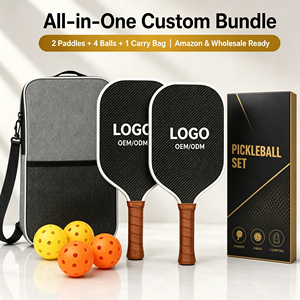 Ensemble <span class=keywords><strong>de</strong></span> raquettes <span class=keywords><strong>de</strong></span> pickleball en titane et carbone, directement <span class=keywords><strong>de</strong></span> l'usine, 2 raquettes, 4 balles, 1 sac, <span class=keywords><strong>jeux</strong></span> <span class=keywords><strong>de</strong></span> terrain extérieur, fournisseur en gros - Product Image 3