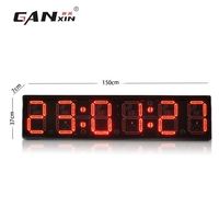 Jam dinding LED Digital 12 inci layar besar kualitas tinggi Timer maraton olahraga luar ruangan dengan fungsi Stopwatch hitung mundur