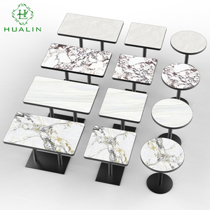 Hualin phong cách hiện đại chủ đề nhà hàng đá cẩm thạch bàn ăn nhà hàng đồ nội thất tùy chỉnh thiết kế nhà hàng - Product Image 5