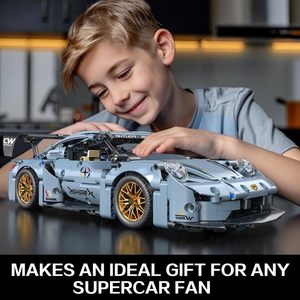 TOYLINX Sports Race Car Building Set <strong>Kit</strong> 1:14 Scale ABS Plastic Construction Toy Unisex Birthday Gift - Product Image 2