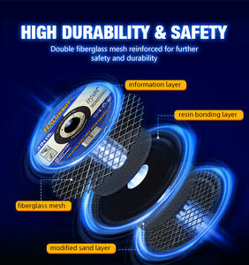 Disque de coupe abrasif en alumine à haute efficacité, certifié, 115x1x22 mm, 4,5 pouces, pour la coupe du métal, de l'acier et de l'acier inoxydable - Product Image 3