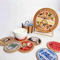 Équipe de football NBA pays drapeau personnalisé sous-verre en bois napperon impression couleur liège cuisine chaleur Table napperon