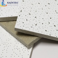 Plaques de plafond acoustiques modernes, imperméables, insonorisées, ignifuges, isolantes thermiques, en laine minérale blanche, certifiées ISO9001, 5 ans et plus