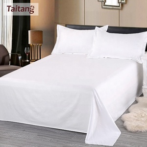 Taitang de Hotel 100% algodón ropa de cama de <span class=keywords><strong>Reina</strong></span> rey tamaño edredón + hoja de cama plana de + almohada casos - Product Image 3