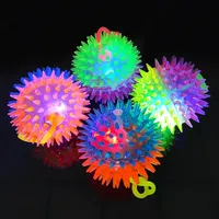Balles lumineuses 2026, cadeaux de fête, jouet anti-stress, balle en caoutchouc à picots, balles à picots lumineuses LED, jouets à presser, livraison directe