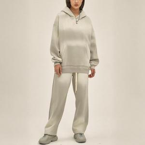 Tùy chỉnh 2025 <span class=keywords><strong>m</strong></span>ùa thu của phụ nữ quá khổ hai <span class=keywords><strong>m</strong></span>ảnh Sweatpants hoodie <span class=keywords><strong>Set</strong></span> 360 grams/<span class=keywords><strong>m</strong></span>² Polyester cotton rắn thường <span class=keywords><strong>m</strong></span>ùa đông axit - Product Image 4
