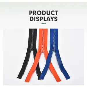 Zipper For Zipper UL Certificate Fire Resistant Plastic Zipper 260C Aramid Flame Retardant Fireproof Fire Resistance Open End Zipper For Fire Suit