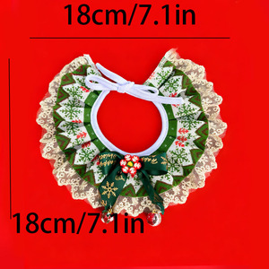 Collier de Noël pour animaux de compagnie de style britannique, bavoir pour chien réglable, confortable, lavable, pour petites et moyennes races - Product Image 2