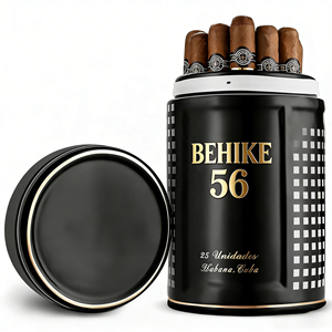 BEHIK 56 <span class=keywords><strong>Siglo</strong></span> VI tarro piramidal de gran capacidad 20 piezas tubo humidificador de cigarros de cerámica logotipo personalizado envío rápido caja de regalo cubana de viaje - Product Image 2